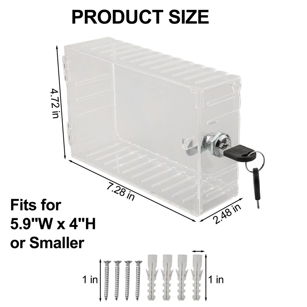 Transparent Thermostat Lock Box with Keys for Enhanced Security Features