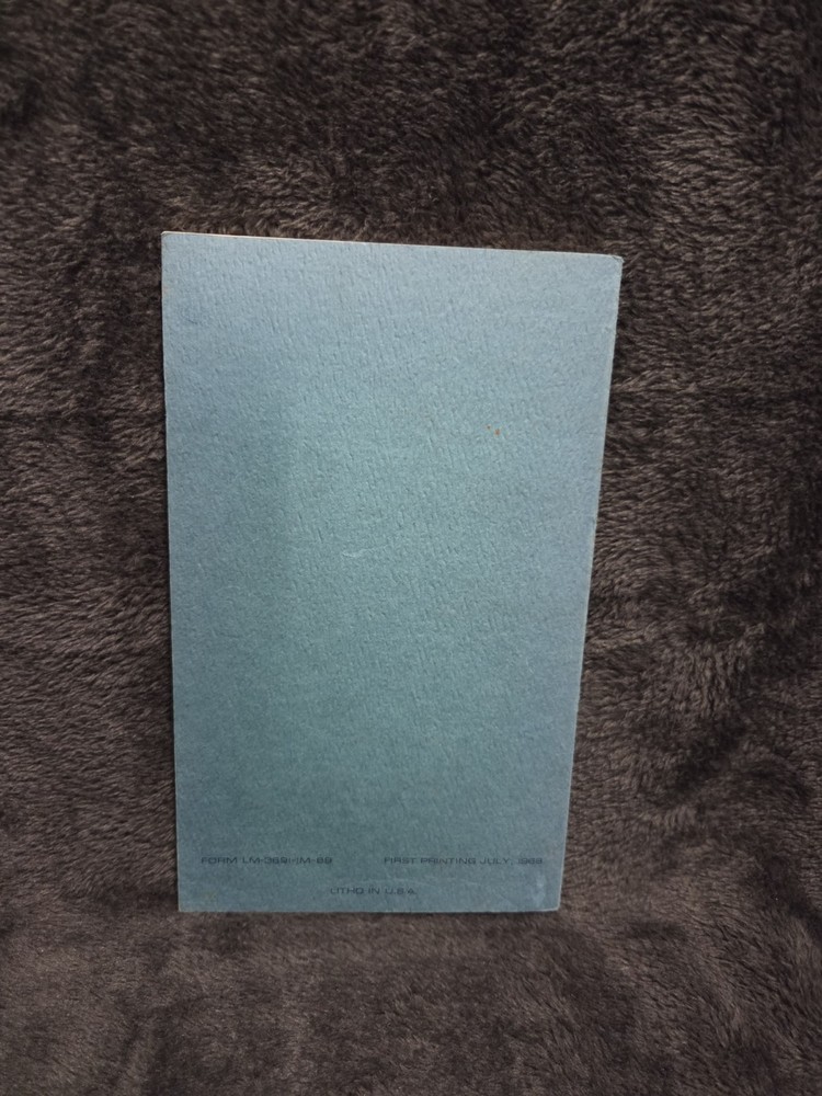 Original 1969 Mercury Full Size Car Owners Operators Manual 69