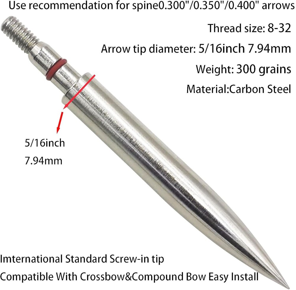 Archery Field Points Practice 300gra", 300gr-silver