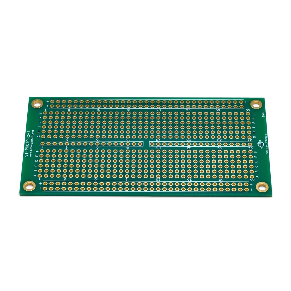 Premium 2" x 4" Protoboard PCB, ENIG Prototyping PCB, ST-PROTO-2-4