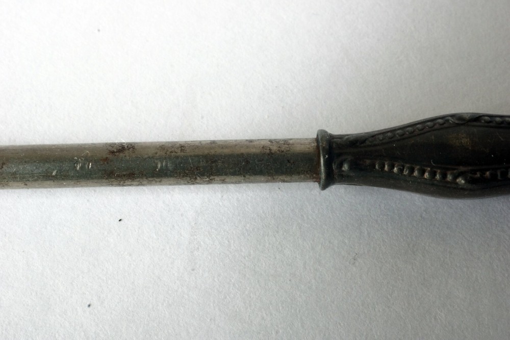 Vintage Sterling Silver Handle Shoe Button Hook 3 3/4" Long