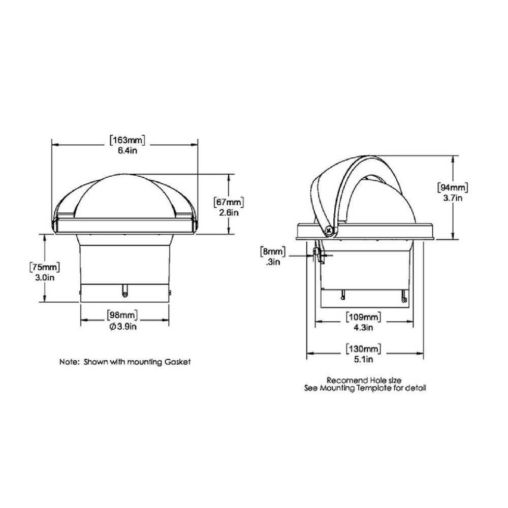 Ritchie FNW-203 Navigator Compass - Flush Mount - White