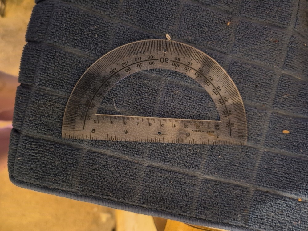 Unbranded See thru Protractor  With Black Numbers