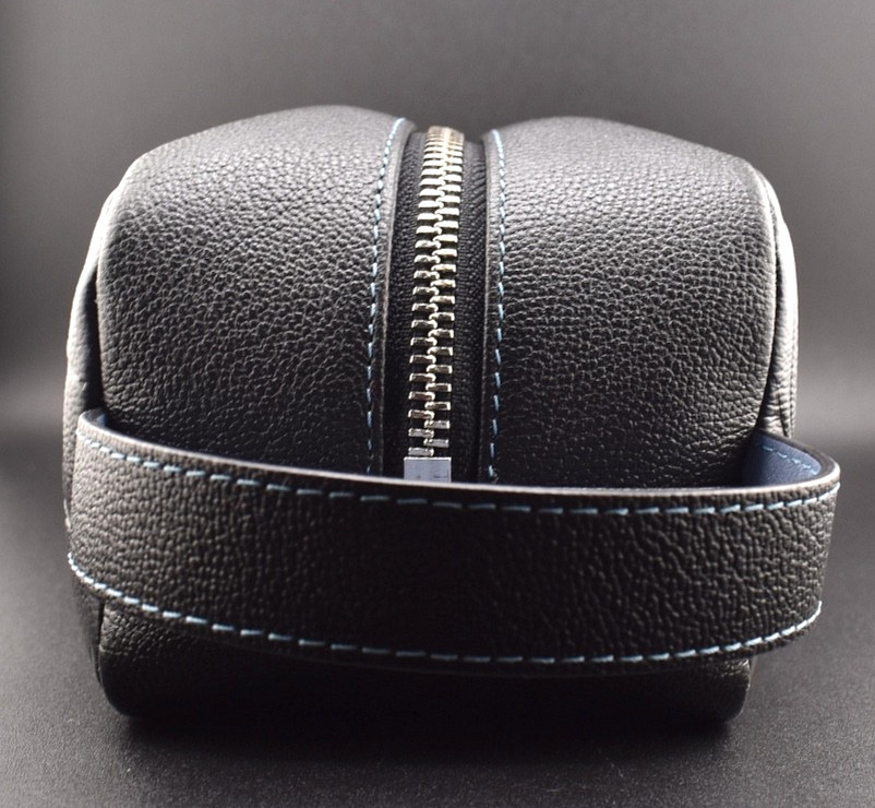 Carolina Herrera Sequoia Leather Toiletry Case - Black