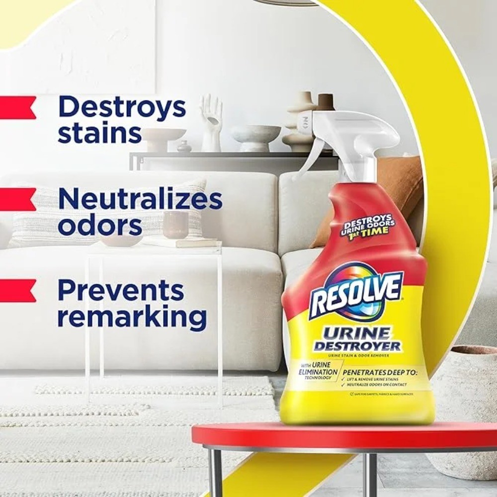 Effective Pet Stain Cleaner Solution and Odor Remover Spray for Carpets 32 oz