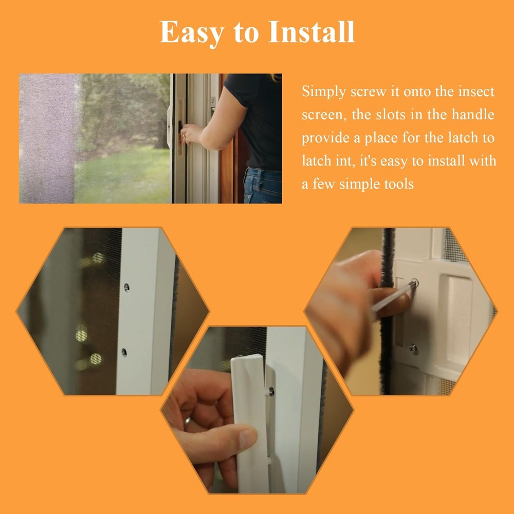 White Screen Hardware Kit for Andersen Doors, Fits Andersen A-Series Gliding ...