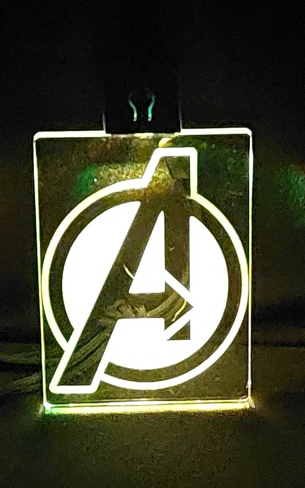 Marvel Comics Avengers "A" Necklace Pendant Flashing