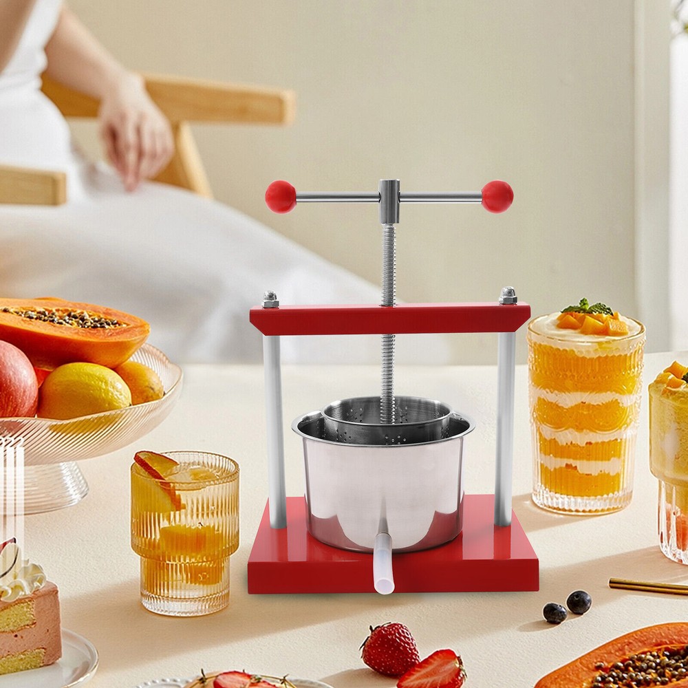 3l/0.8gal Fruit Wine Cider Press,Apple Grapes Crusher Juice Maker Wine Making