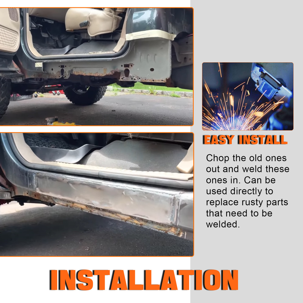 Inner Outer Rocker Panel & Corner Cab Kit For 99-16 Ford Super Duty Regular Cab