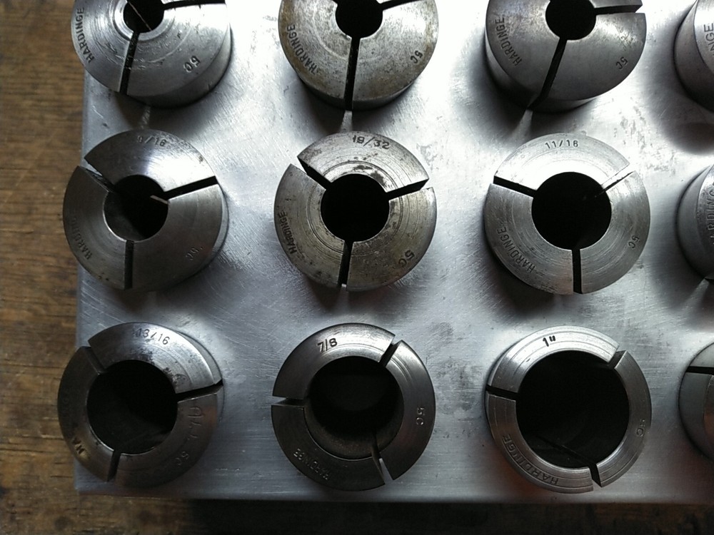 Hardinge 5c Round Collet External Threads, NO internal threads; Various sizes