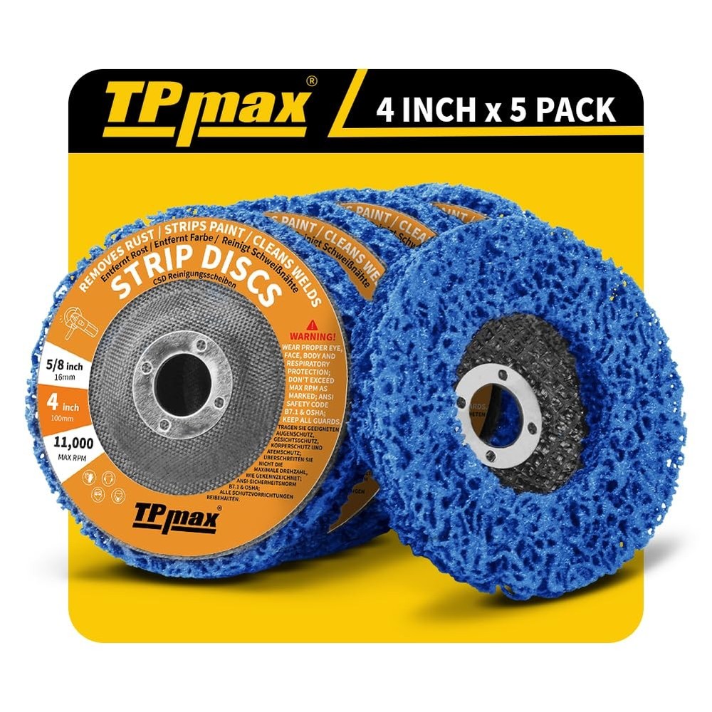 4" x 5/8" Stripping Discs for Rust and Paint Removal - Poly Abrasive Angle Grind