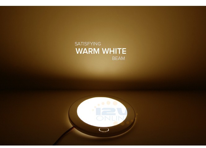 12V 5" LED Panel Ceiling Light RV Caravan Camper Boat Interior Lighting Warm W