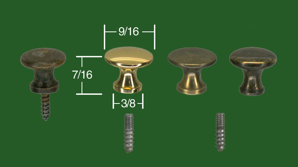 2 MACEY AGED/BURNISHED OR SATIN FINISHED BOOKCASE DOOR KNOBS PROFILE NR PERFECT!