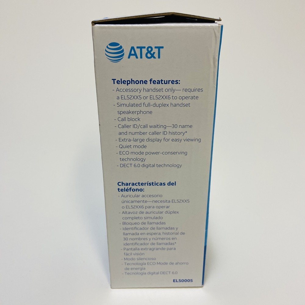 AT&T Accessory Handset EL50005 with DECT 6.0 Digital Technology