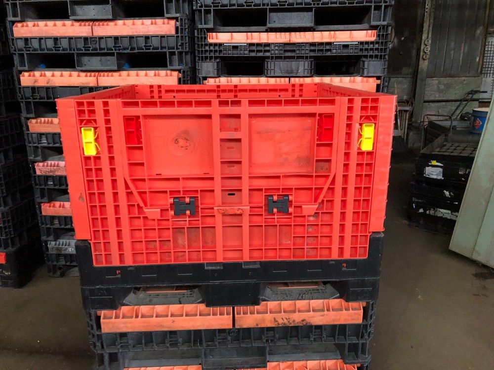 Plastic Collapsible Tote Box - Knockdown Container - 100 pcs