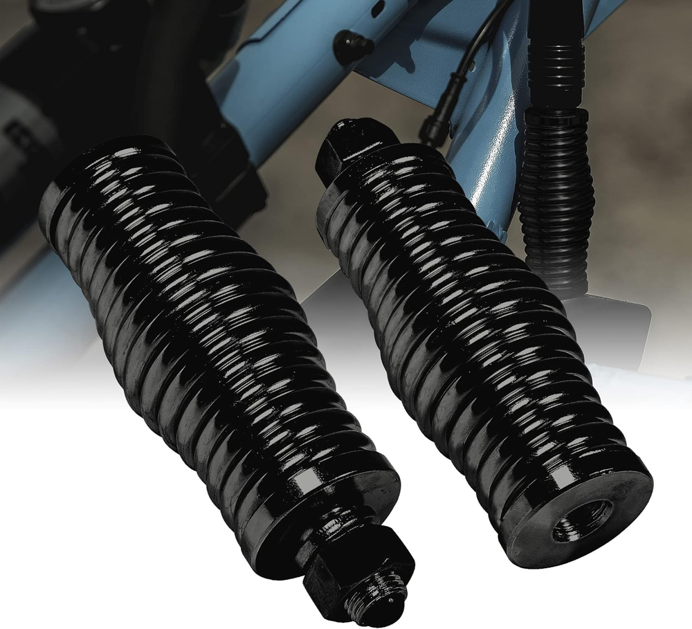 2pc Heavy-Duty LED Whip Light Spring Mount Base [Black-Finish] [Quick Release]