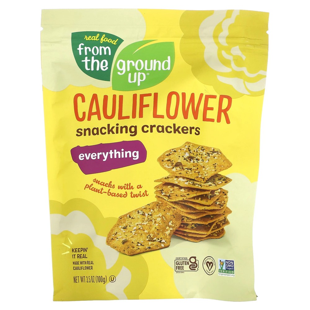 Cauliflower Snacking Crackers, Everything, 3.5 oz (100 g)