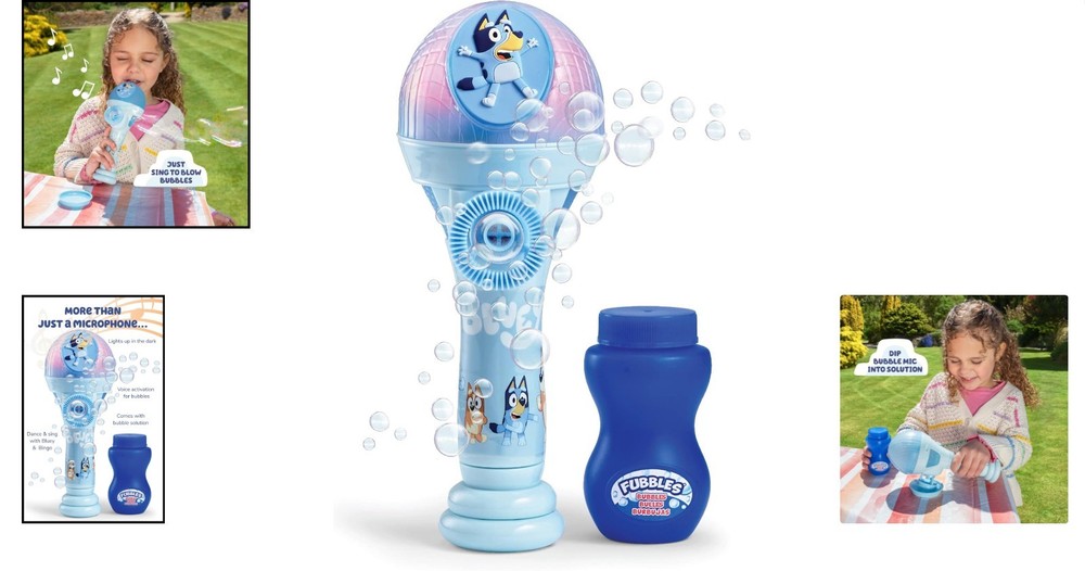 Bluey Dance Mode Bubble Maker & Microphone Set - Perfect for Easter or Birthdays