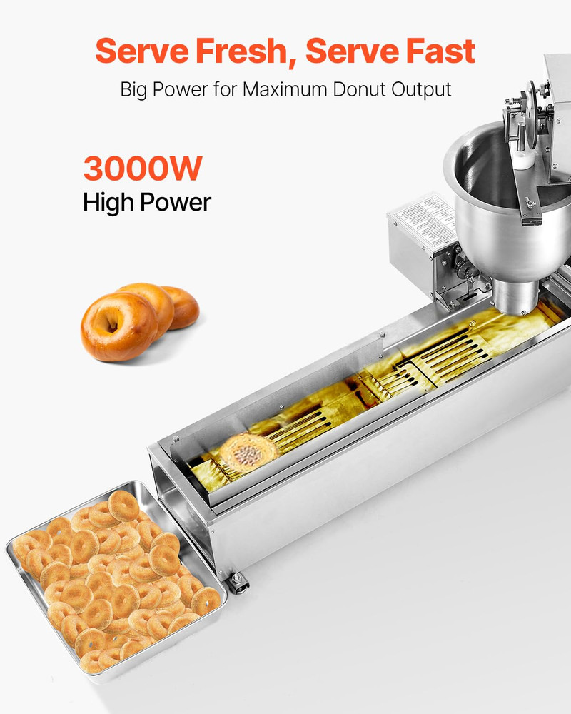 Commercial Automatic Donuts Machine, Single Row Donuts Making Equipment, Stainle