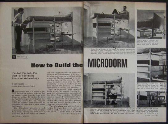 MICRODORM Bed/Desk/Chest HowTo build PLANS Matrix Dorm