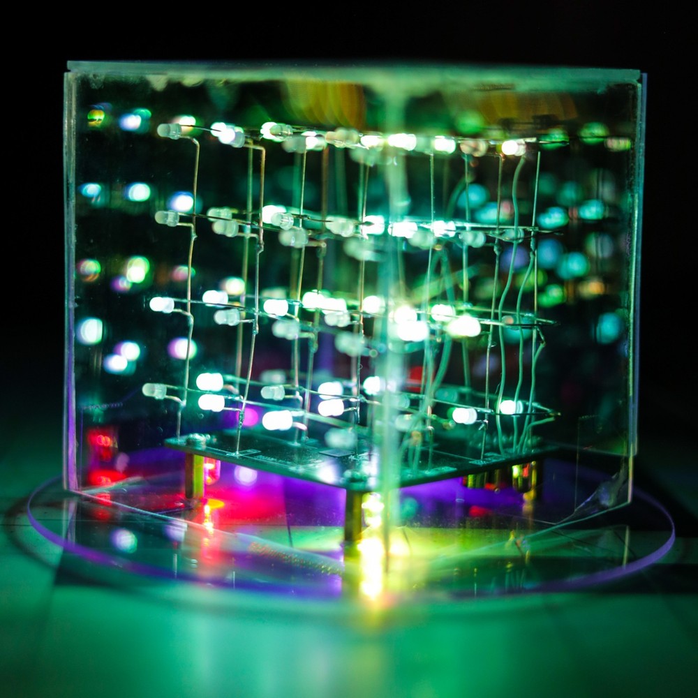 3D LED Cube 4x4x4 With Acrylic Case *Completed* 3MM Diode LED