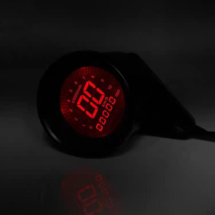 LCD Digital Speedometer Odometer Tachometer For Motorcycles Universal