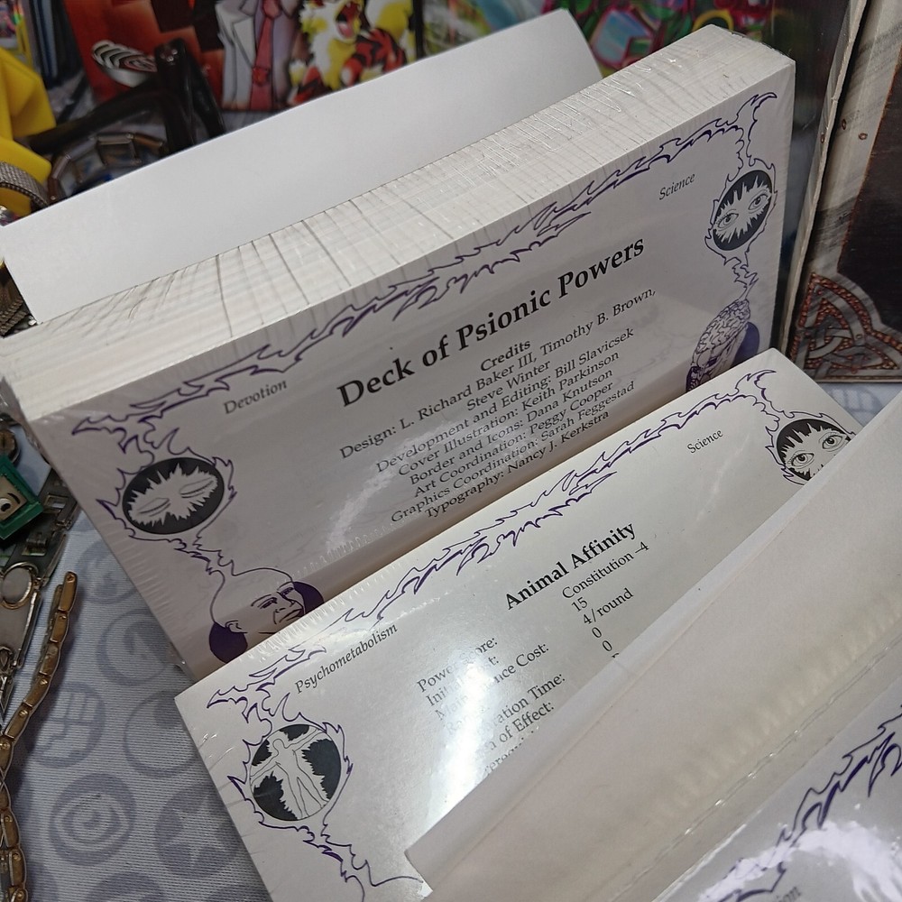 Deck Of Psionic Powers 9458 Dungeon Master Decks 2nd Edition DECKS STILL SEALED!