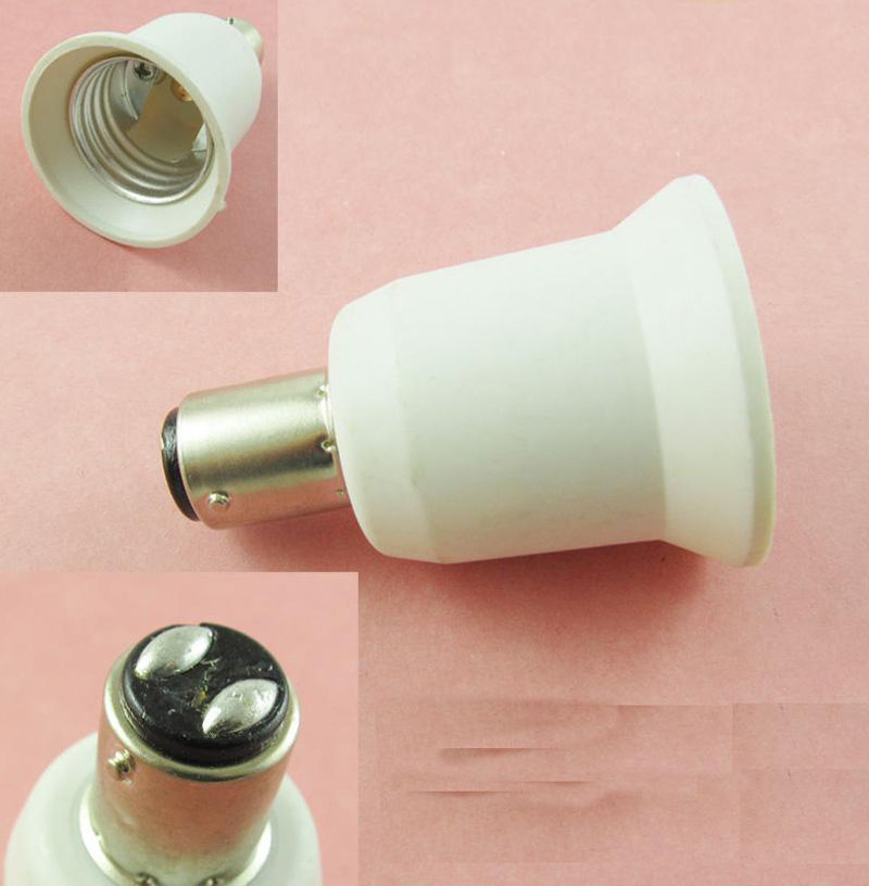 BA15D to E27 Socket Base LED Halogen CFL Light Bulb Lamp Adapter Converter Holde