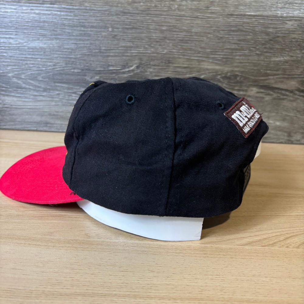Vintage M&Ms Hat Cap Snap Back Youth Black Red Minis Adjustable
