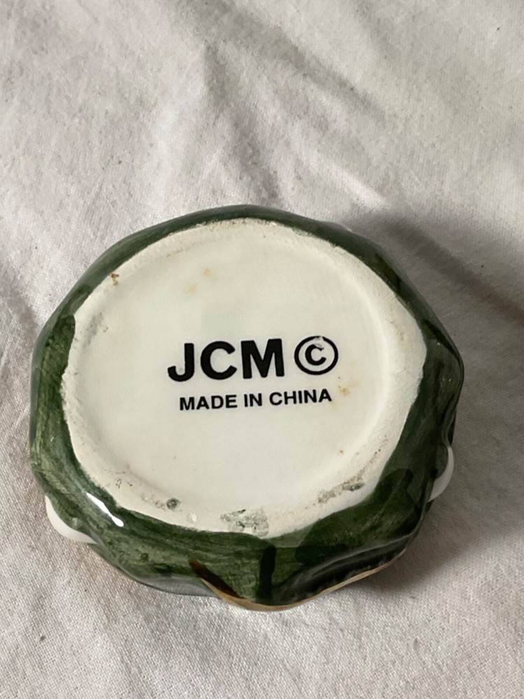JCM Christmas tree trinket/keepsake box ceramic 2 3/4”
