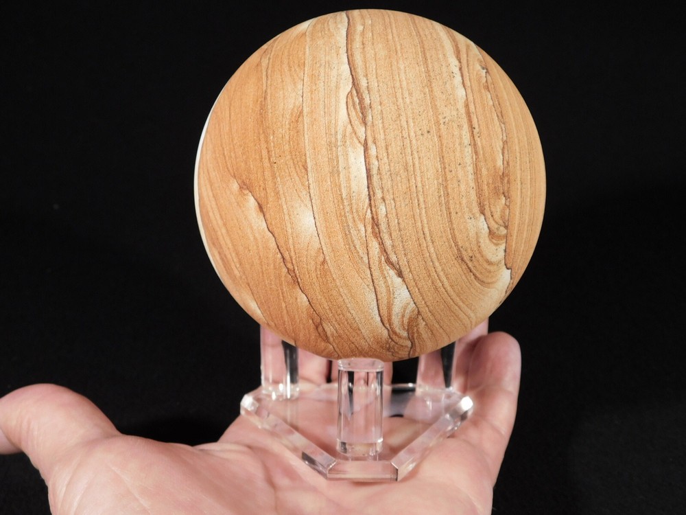 Heavy Duty THREE Post SPHERE Display Stand LARGE Size Clear Acrylic