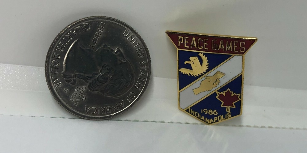 1986 Peace Games Indianapolis Pin