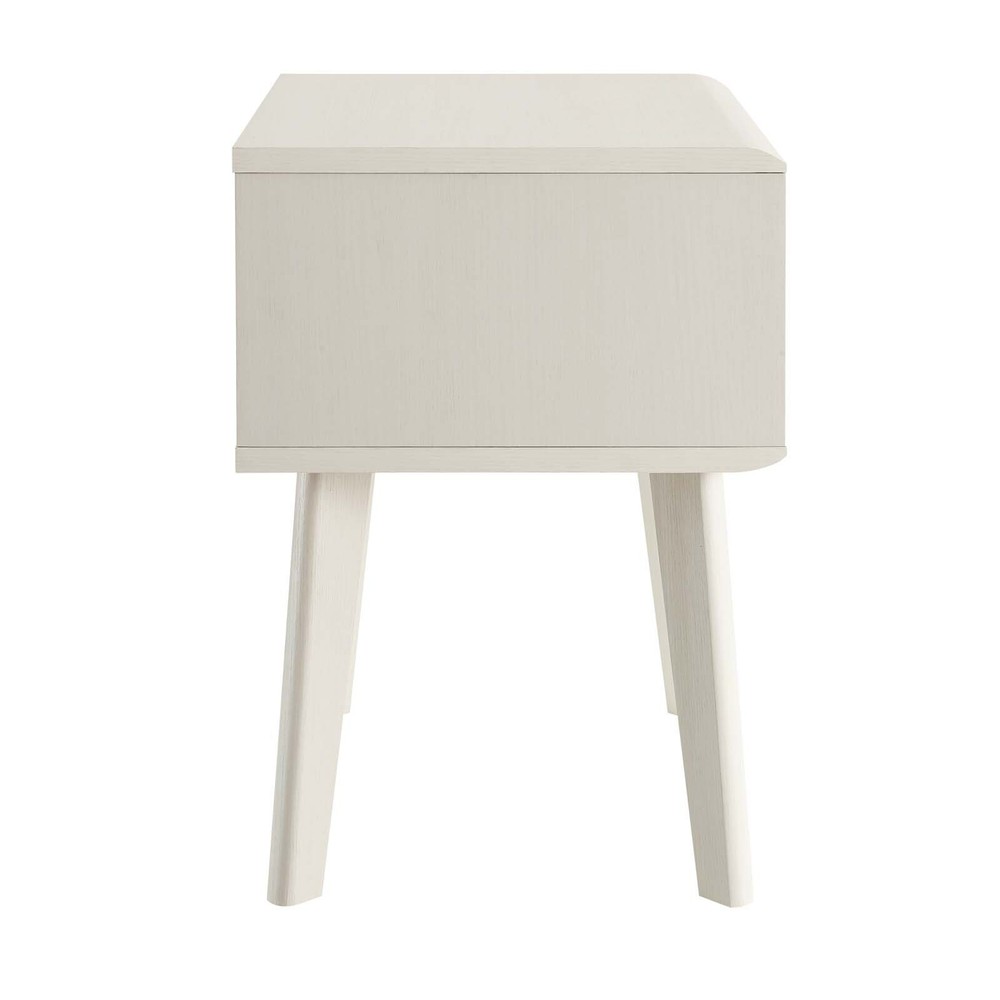Modway Render Mid-Century Modern End Table or Nightstand in White