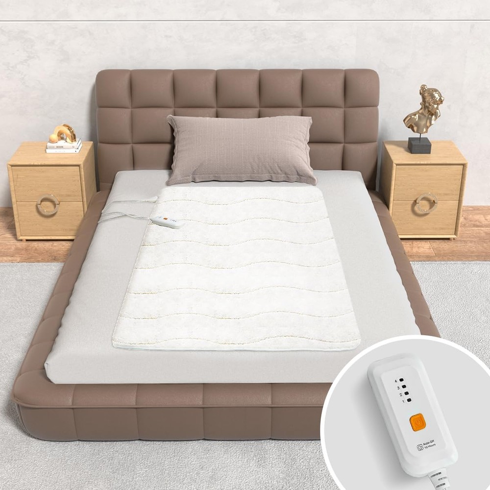 Heated Mattress Pad Mini Twin Size - Single Control Mattress Pad with 4 Heat ...