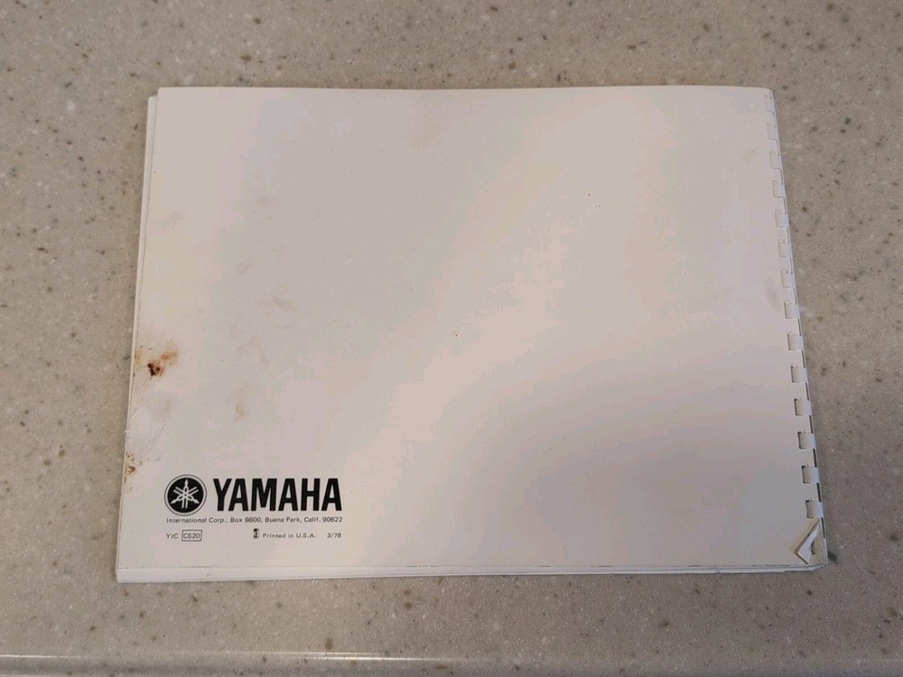 Yamaha CS50 CS60 Polyphonic Synthesizer Instruction Manual
