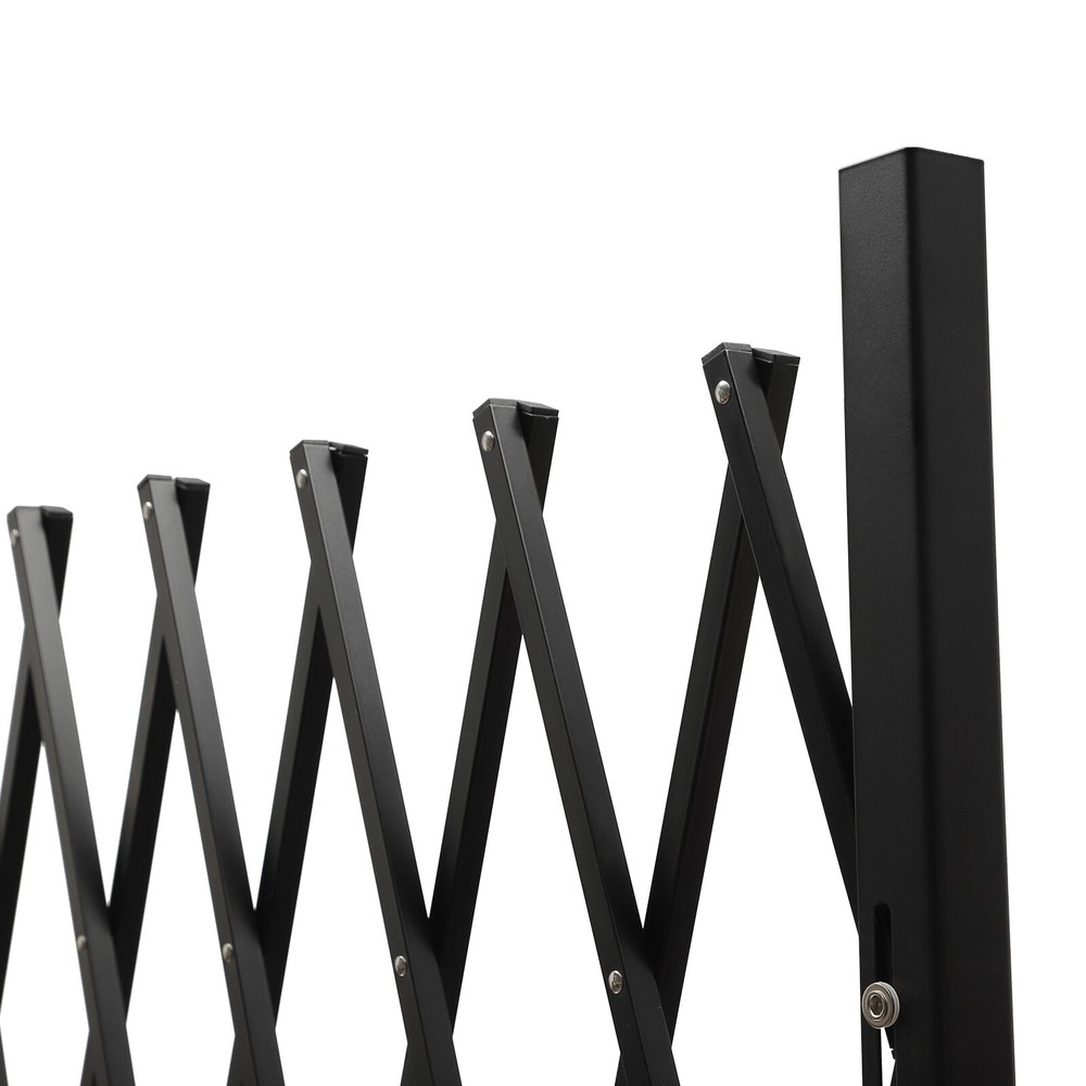 Double Folding Security Gate with Lock, Expandable Safety Barrier Door