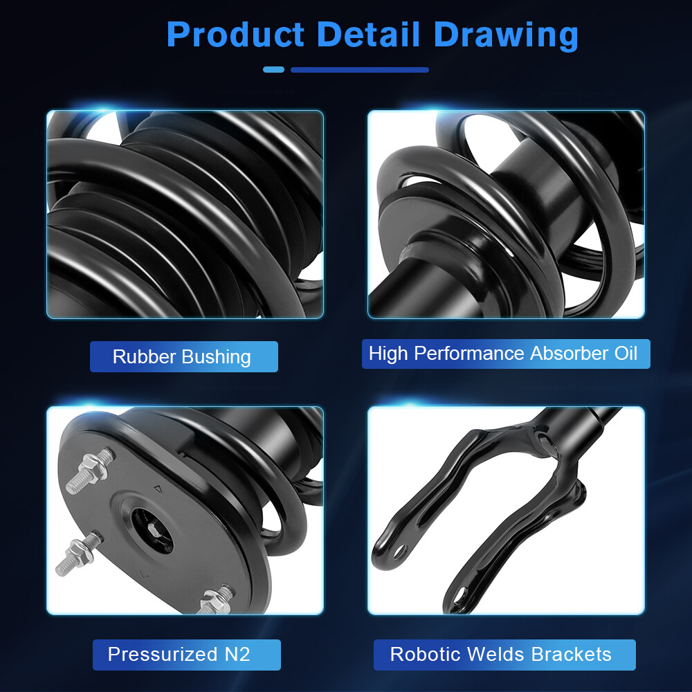 For 2011-2015 Dodge Durango Front Pair Complete Struts Spring and Mount Kits