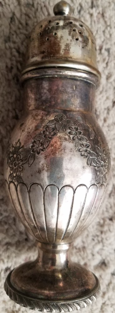 Antique Castor Caster Muffineer Silver Sugar Shaker