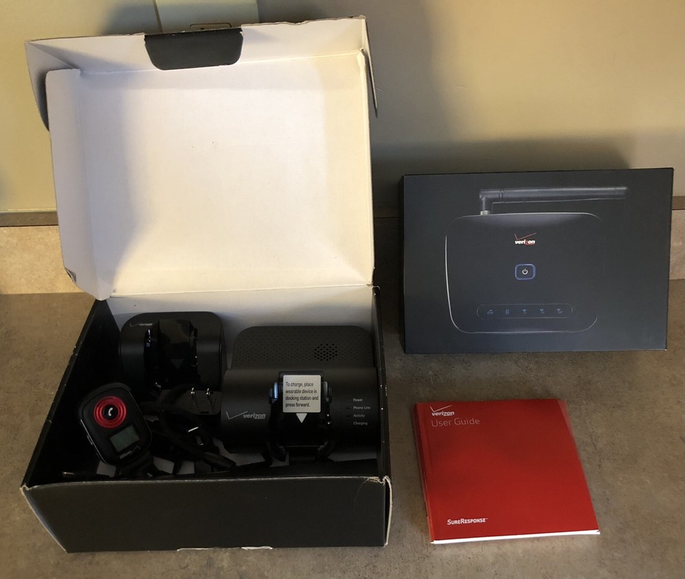 VERIZON SURE EMERGENCY RESPONSE SYSTEM Complete With Router New