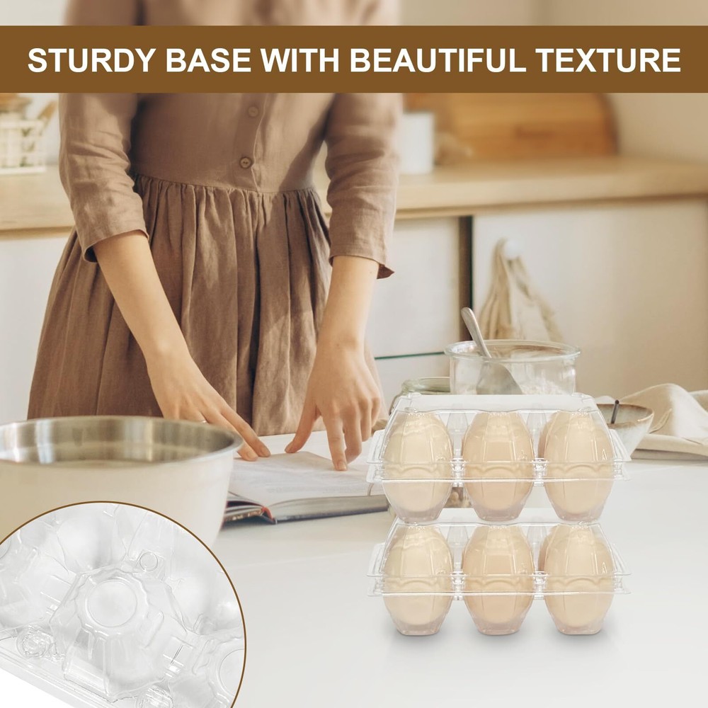 100 Pack Egg Cartons 6 Count - Medium Egg Cartons Cheap Bulk - Half Dozen Egg...