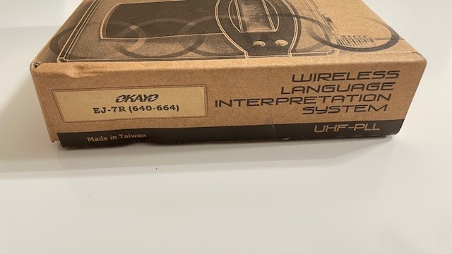 OKAYO Wireless Language Interpretation System EJ-7R Receiver – NEW