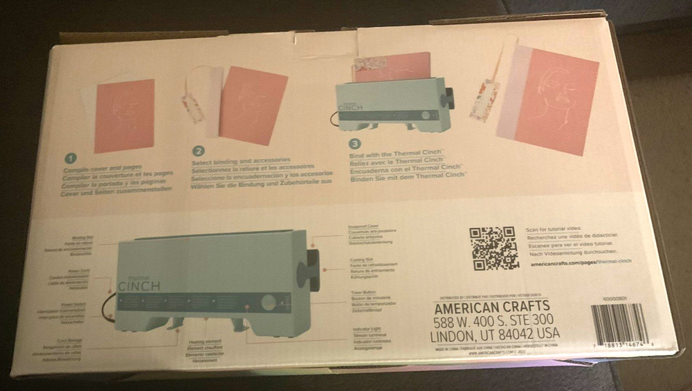 We R Memory Keepers Thermal Cinch Binding Machine Mint 12 Inch & a few extras