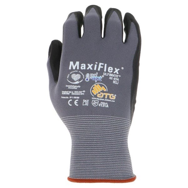 Medium 34-874 MaxiFlex Ultimate Micro Foam PROTECTIVE WORK GLOVES - 12 Pack