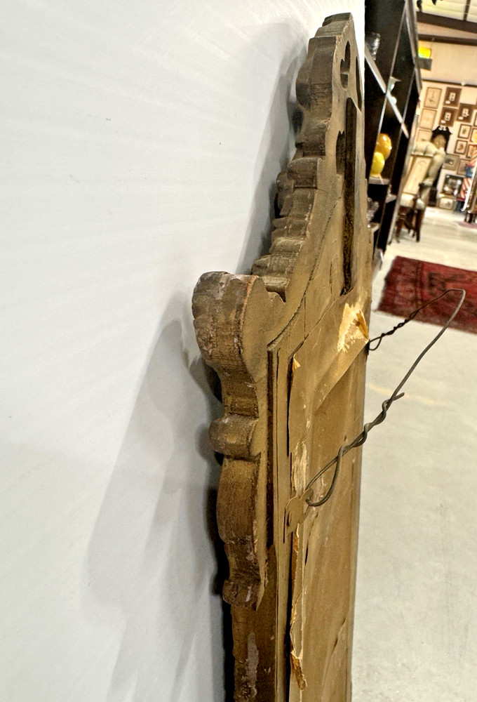Antique Gilt Wood with Etched Mirror