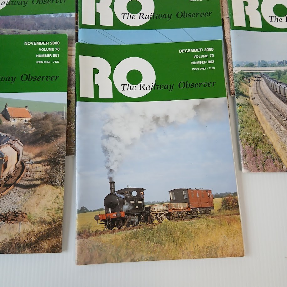 The Railway Observer Magazines 2000 Vol 70 Full Year + Index & 2002 (5) Issues