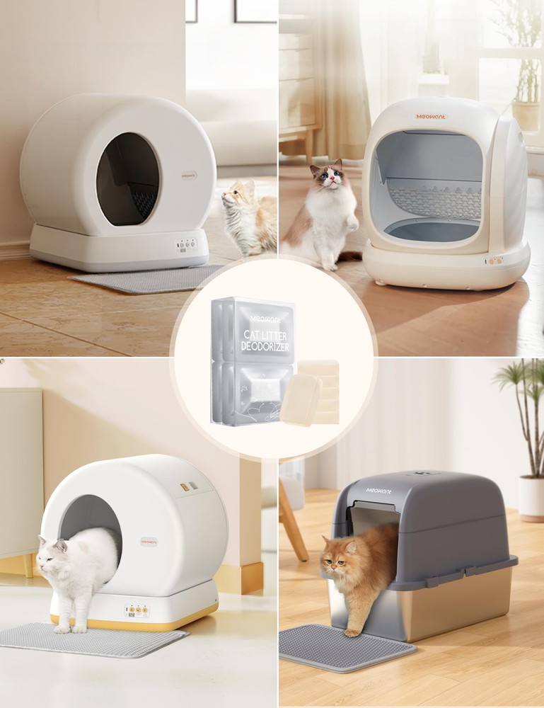 Pet Odor Eliminator- 30-Day Continuous Automatic Cat Litter Box Odor Deodoran...