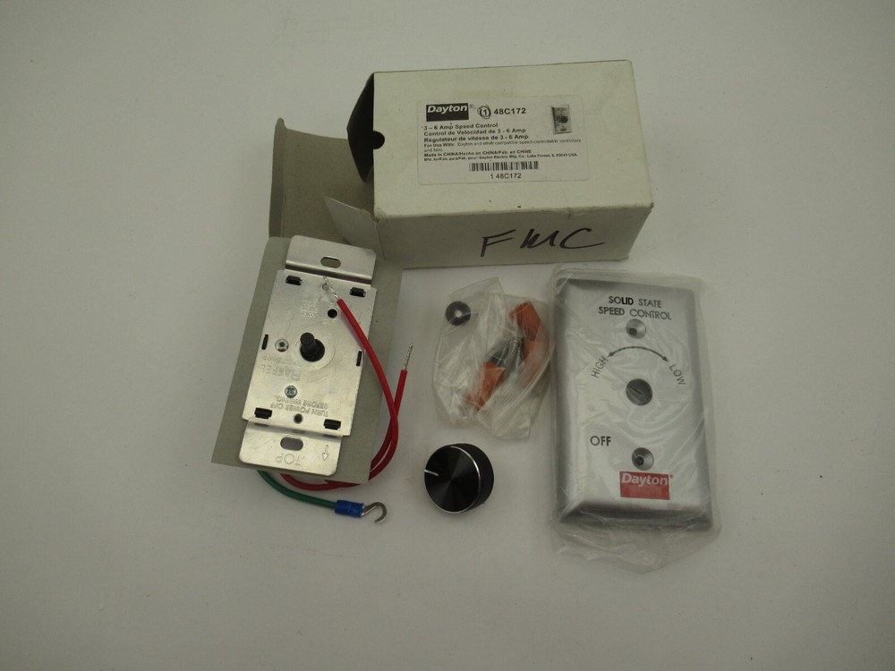 Dayton 3 To 6 Amp Speed Control 48C172