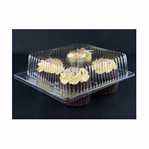Detroit Forming LBH6404 -4 Count Regular Size Cupcake Container, 250 Count