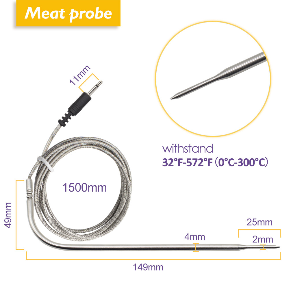 PROBE For INKBIRD IBT-4X Meat Thermometer Replacement Accessories REPLACE Sensor
