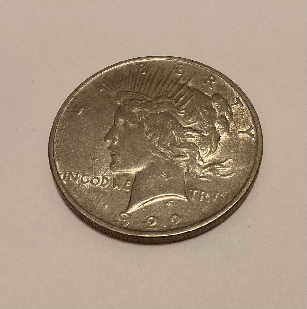 1922 Peace Silver Dollar Coin Circulated